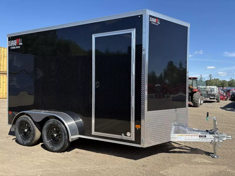 2026 Durabull Trailers 7X12 Aluminum Enclosed Cargo Trailer w/Extra Height, Recessed Slide Track & LED Backup Lights 
