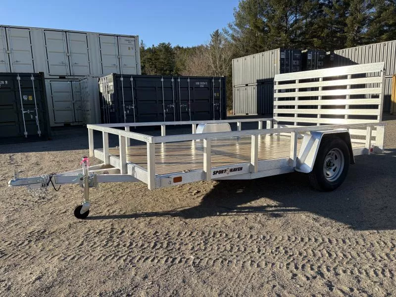 2026 Sport Haven 7x12 3K Aluminum Utility Trailer w/Bolt On Ramp