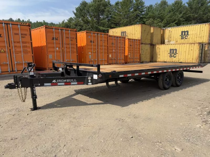 2026 Iron Bull 8.5x22 14K Deckover Tilt Equipment Trailer w/Winch Plate, D-Rings and Spare Tire Mount