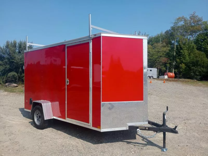 2025 Covered Wagon 6x12 Enclosed Cargo w/Ladder Racks, D-Rings, Spring Assist Rear Ramp