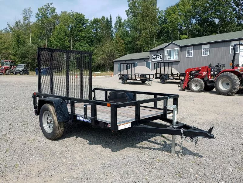 2024 Sure-Trac 5x8 Powder Coated Utility w/Ramp Gate, Spare Tire Mount