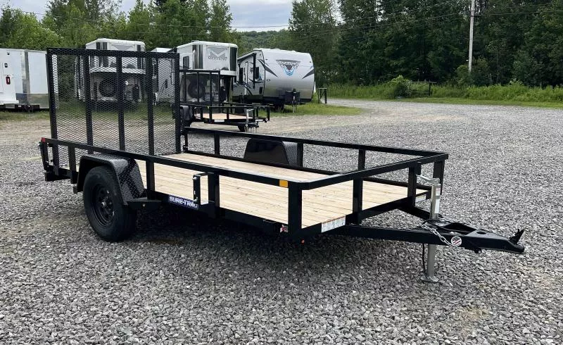 2025 Sure-Trac 6x12 Powder Coated Utility w/Ramp Gate, Spare Tire Mount