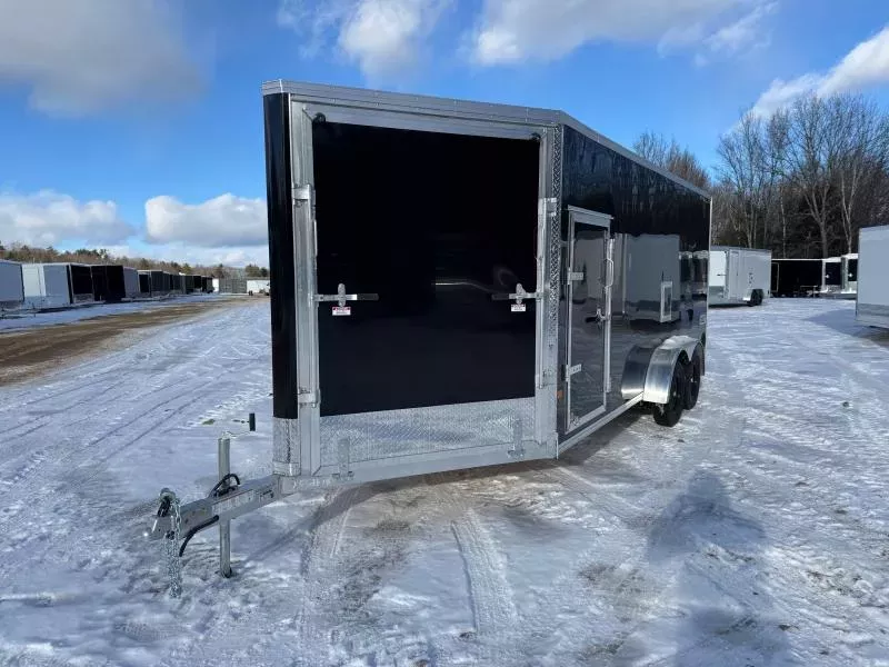 2026 Stealth Trailers 7x18+4.5 XLT PRO Aluminum 3-Place Enclosed Snowmobile Trailer w/Extra Height & Fuel Door
