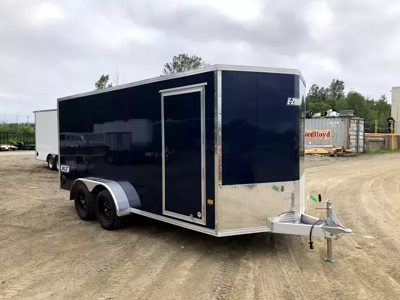 2026 E-Z Hauler 7x16 7K Aluminum Enclosed Cargo w/Spring Assist Rear Ramp. 1580 lbs.