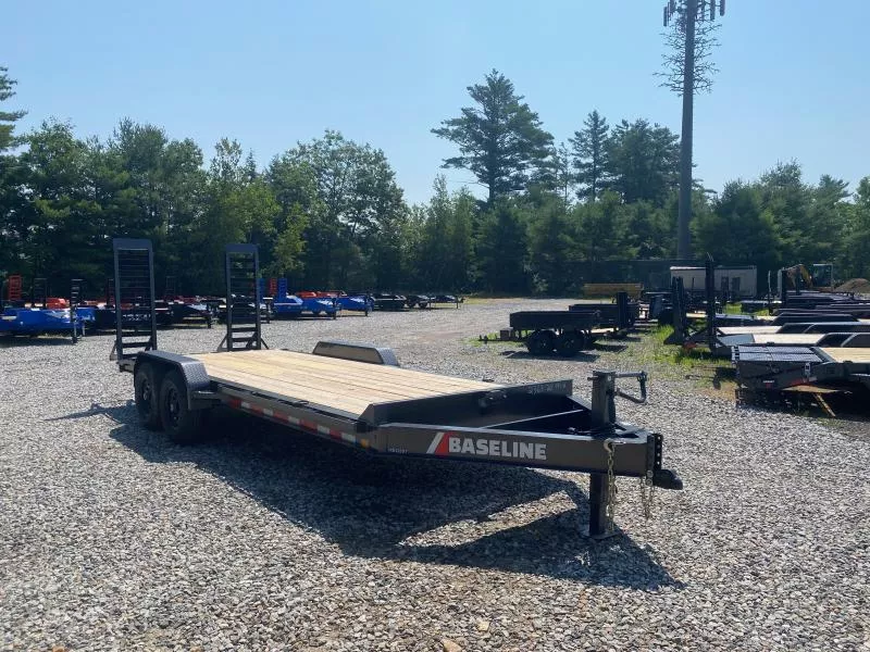 2025 Baseline 7x20 Powder Coated 14K Equipment Trailer w/Stand Up Ramps