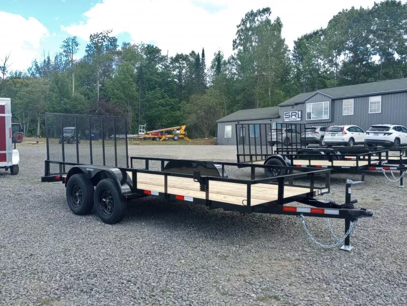 2026 Triple Crown Trailers 6x16 Powder Coated Utility Trailer w/Spare Tire Mount, Rear Ramp Gate