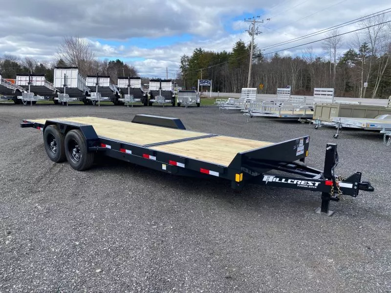 2026 Hillcrest Trailers 7x16+6 Powder Coated 16K Partial Tilt Equipment Trailer w/D-Rings