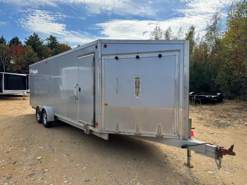 2015 Blizzard Manufacturing 7x22 Aluminum 3/4-Place Enclosed Snowmobile Trailer w/Mats & Guides