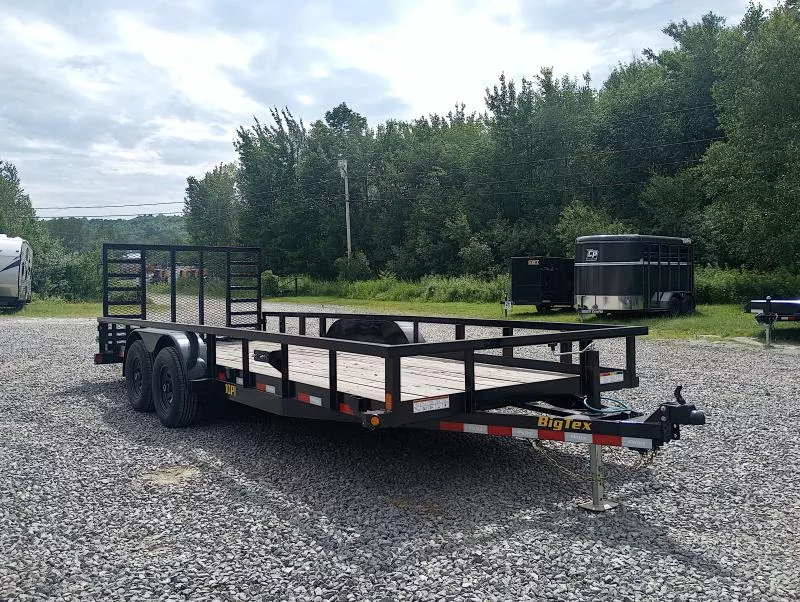 2024 Big Tex Trailers 7x20 10K Powder Coated Utility w/Heavy Duty Rear Ramp Gate, Spare Tire Mount