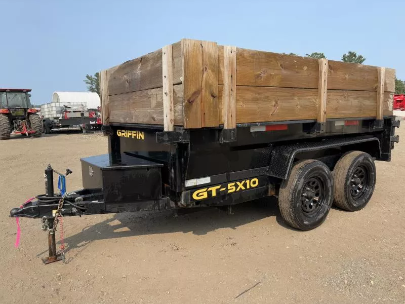 2023 Griffin 5x10 7K Powder Coated Dump Trailer w/Barn Door Gate