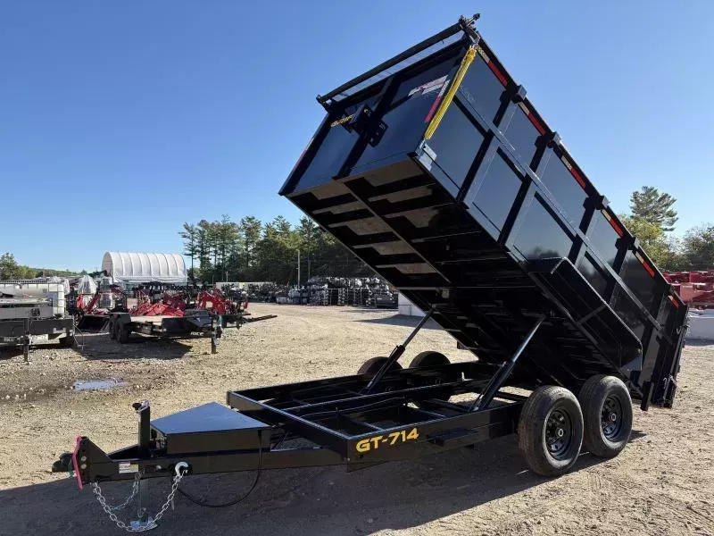 2026 Griffin Trailers 7x14 14K Powder Coated Dump Trailer w/ 48" High Sides, Tarp Kit & Battery Charger