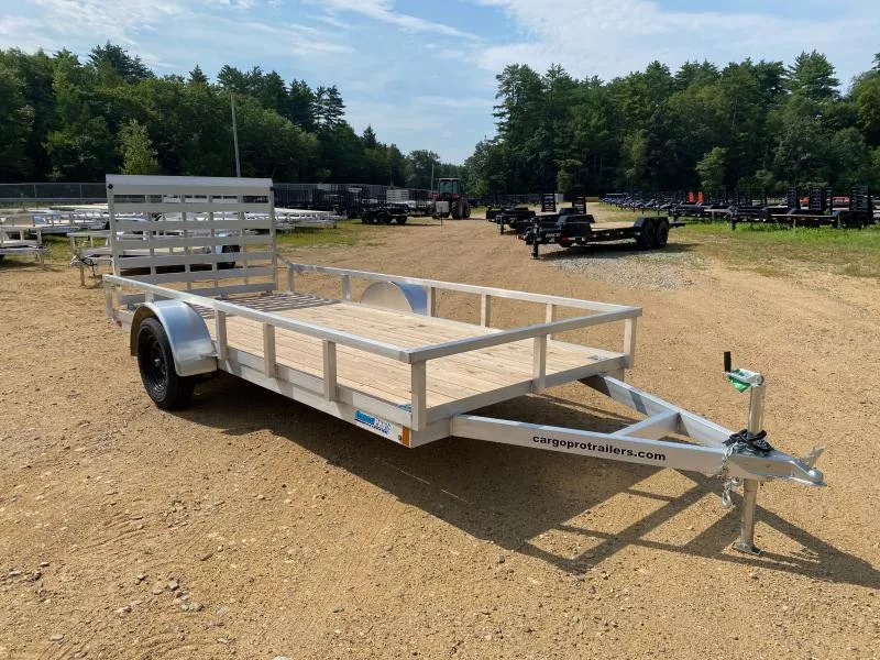 2025 CargoPro Trailers 6x14 Aluminum 3K Utility Trailer w/D-Rings & Rear Ramp