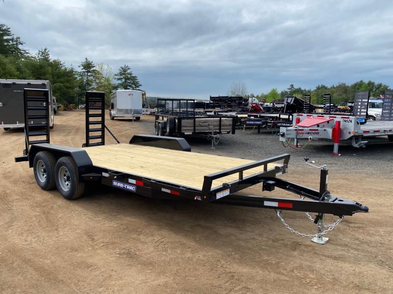 2024 Sure-Trac 7x16 Powder Coated 10K Equipment Trailer w/Stand Up Ramps