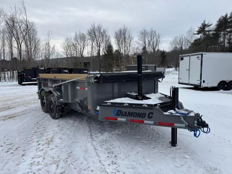 2026 Diamond C Trailers 7x14 Pacesetter 14.9K Tele Dump Trailer w/Wireless Remote & Hyd Jack