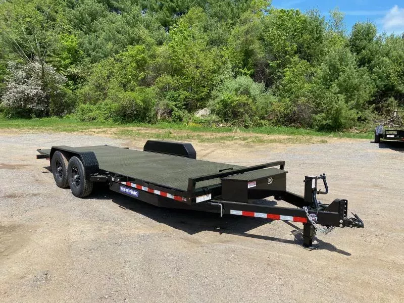 2026 Sure-Trac 7x20 Powder Coated 14K Steel Deck Power Tilt Equipment Trailer
