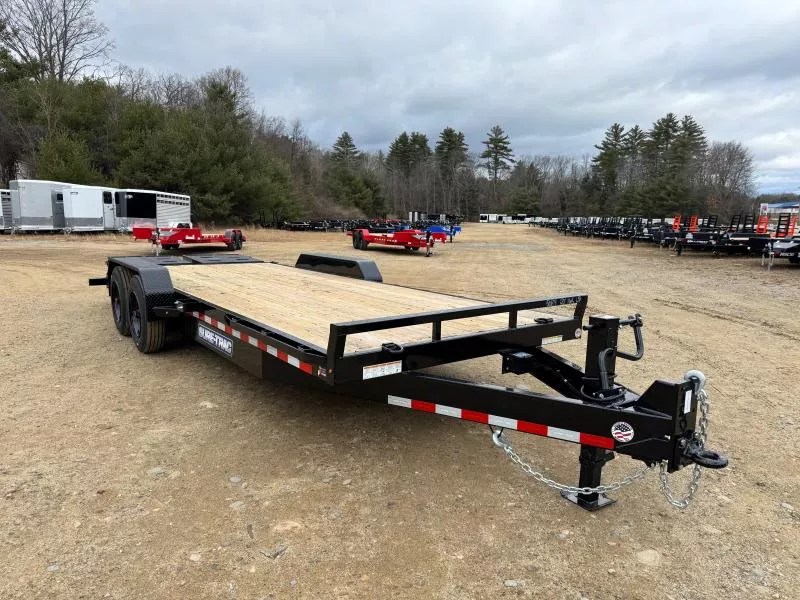 2026 Sure-Trac 7x17+3 Powder Coated 16K Equipment Trailer w/Full Width Ramps