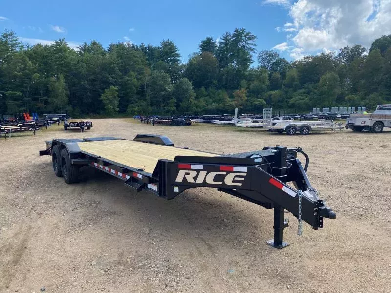 2026 Rice Trailers 7x20+4 Pro Max 21K Equipment Trailer w/Full Width Ramps & Toolbox