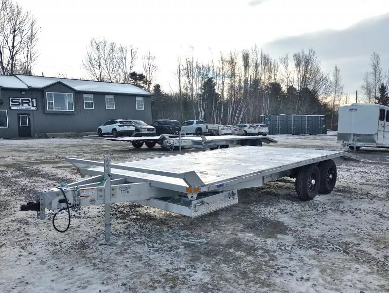 2026 Mission 101x20 Aluminum Deckover Equipment Trailer w/Stowable Ramps, D-Rings, Aluminum Wheels