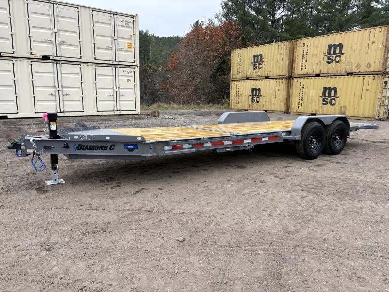 2026 Diamond C Trailers 7X22 15K Tilt Deck Equipment Trailer w/ 6’ Stationary & Spare Mount