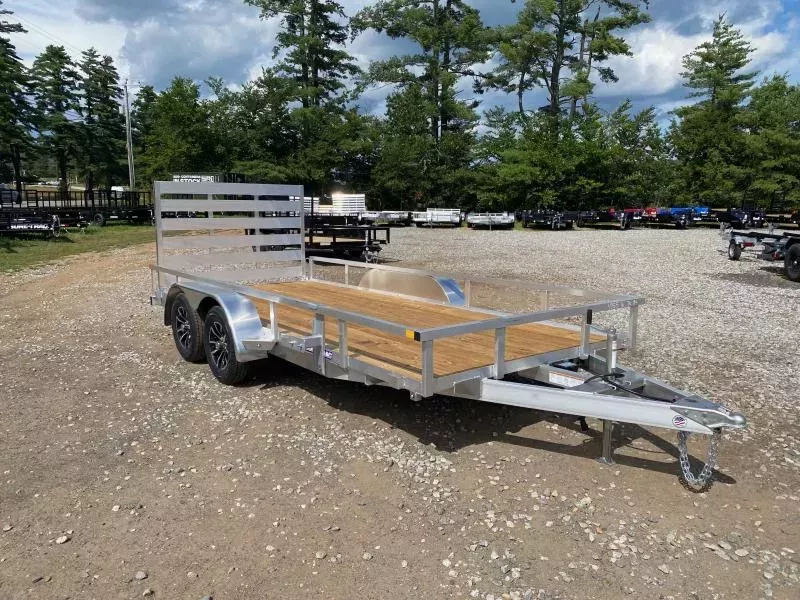 2026 Sure-Trac 7x16 Aluminum 7K Tube Top Utility w/Fold Flat Ramp Gate