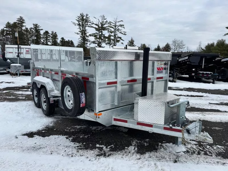 2026 N&N Trailers 7x14 Galvanized 15K Dump Trailer w/Combo Gate, Hyd. Jack & Tarp Kit