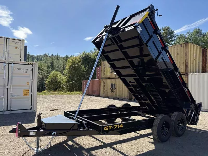 2026 Griffin Trailers 7x14 14K Telescopic Powder Coated Dump Trailer w/Tarp Kit, Battery Charger & Ramps