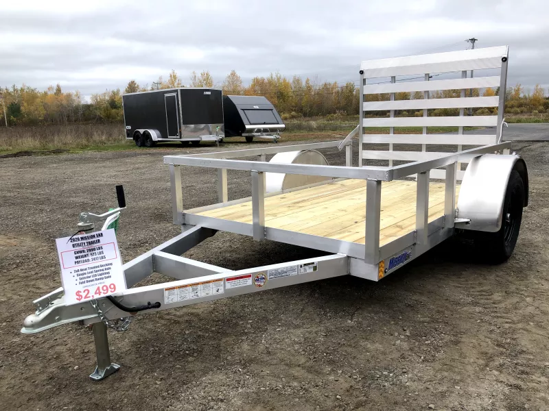 2026 Mission 5x8 Aluminum 3K Utility Trailer w/Fold Flat Ramp