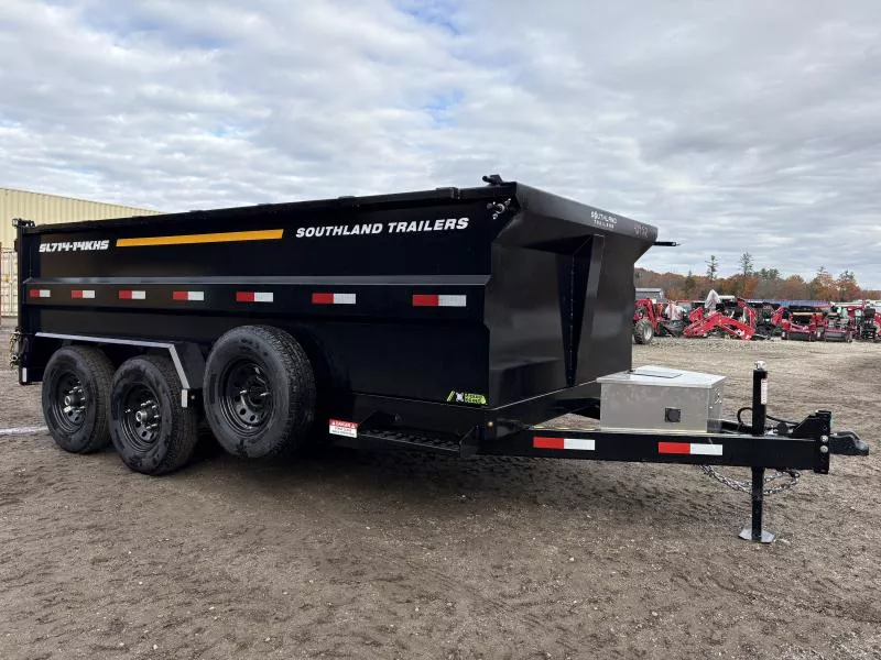 2026 Southland Trailers 7x14 15.4K Dump Trailer w/ High Sides, Barn Gate & Tarp