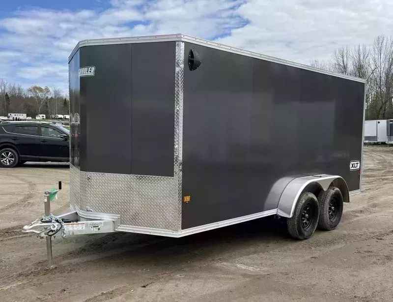 2026 E-Z Hauler 7x16 7K Aluminum Enclosed Cargo w/Double Barn Doors. 1580 lbs.