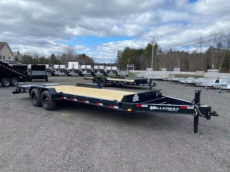 2026 Hillcrest Trailers 7x19+3 Powder Coated 17.6K I-Beam Equipment Trailer w/Full Width Ramps