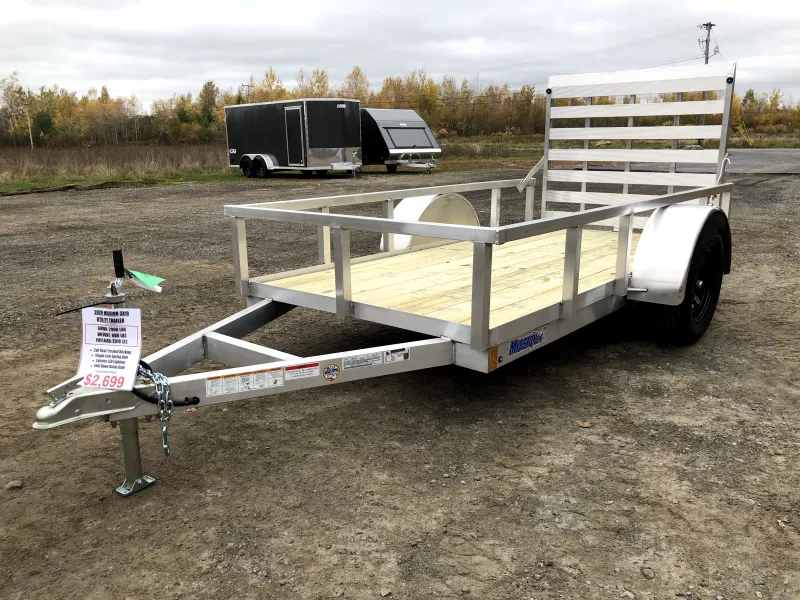 2026 Mission 5x10 Aluminum 3K Utility Trailer w/Fold Flat Ramp