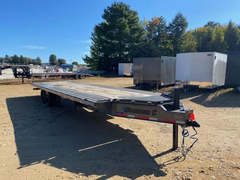 2025 Diamond C Trailers 8.5x24 Powder Coated 20K Full Tilt Deckover Equipment Trailer w/Hyd Jack & Blackwood Outer Deck