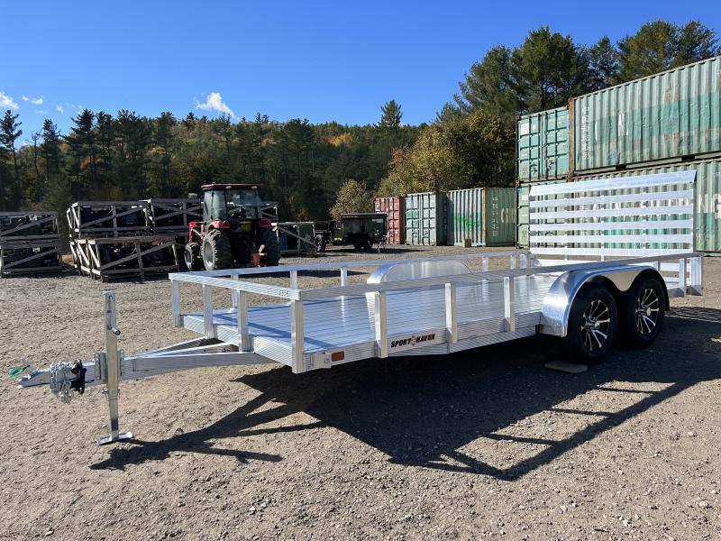 2025 Sport Haven 7x16 7K Deluxe Tandem Aluminum Utility Trailer