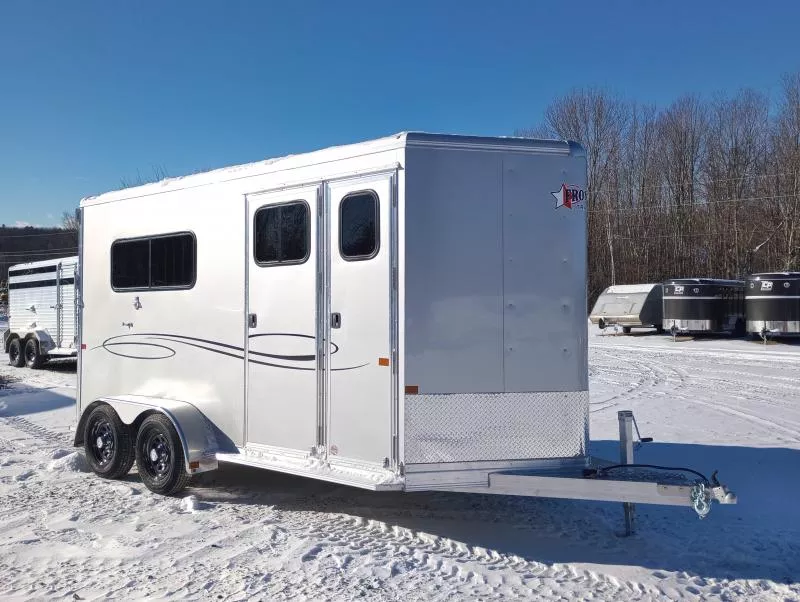 2026 Frontier Ambassador 59" Tack Lite 2-Horse Straight Load w/Front Tack Room, 8K Pedestal Jack