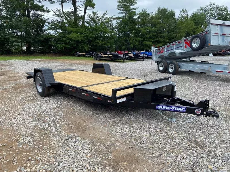 2026 Sure-Trac 6.5x12+4 Powder Coated 10K LowPro Partial Tilt Equipment Trailer