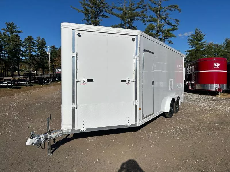 2026 Stealth Trailers 7.5x18+4.5 Aluminum 3/4-Place Enclosed Snowmobile Trailer w/Extra Height & Spoiler