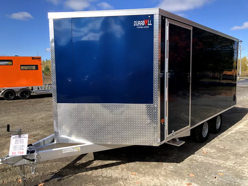 2026 Durabull 101x14 2-Place Aluminum Multisport Snowmobile Trailer w/Galvanized Package