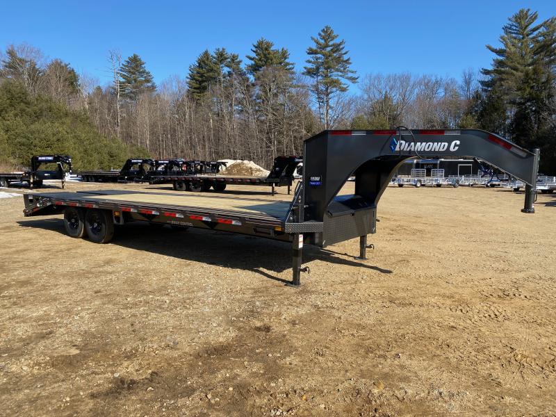2025 Diamond C Trailers 8.5x20+5 Powder Coated 15.5K Gooseneck Equipment Trailer w/Max Ramps & Under Deck Storage