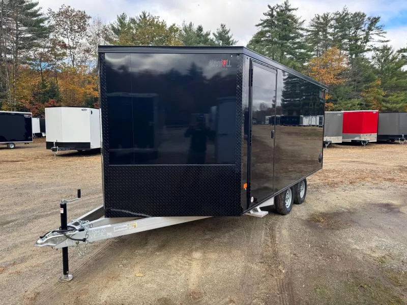 2026 Durabull Trailers 101x14 Aluminum Enclosed 2/3-Place Multi-Sport Snowmobile Trailer w/Snow Pkg & Spoiler