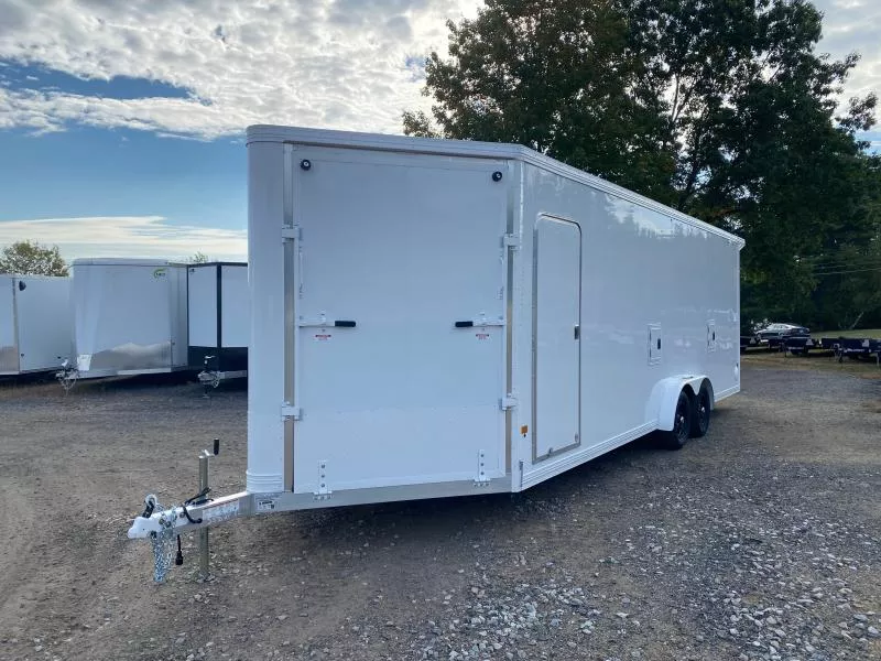 2026 Stealth Trailers 7x24+4.5 Aluminum 4/5-Place Enclosed Snowmobile Trailer w/Extra Height & Spoiler