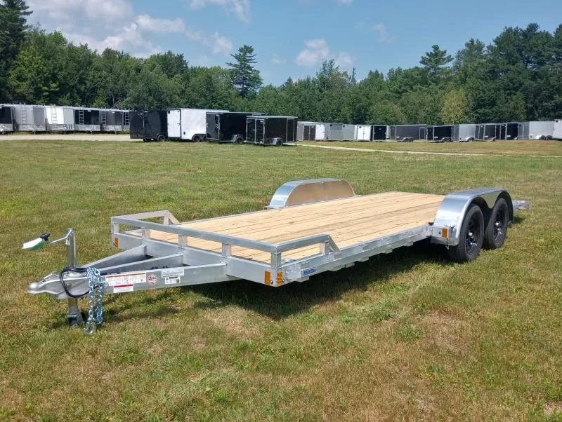2026 Mission 7x20 7K Aluminum Open Car Hauler w/Stowable Ramps, HD D-Rings