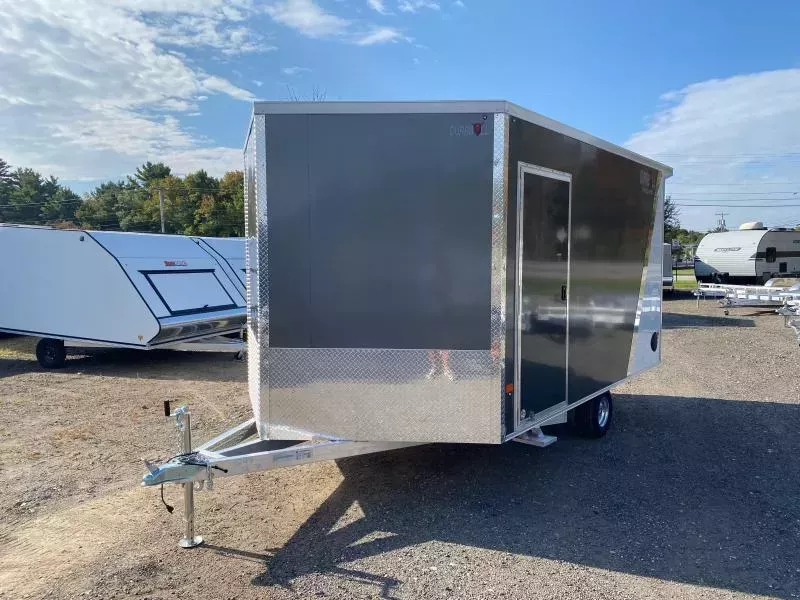 2026 Durabull Trailers 101x12 Aluminum Enclosed 2-Place Multi-Sport Snowmobile Trailer w/Extra Height & Spoiler
