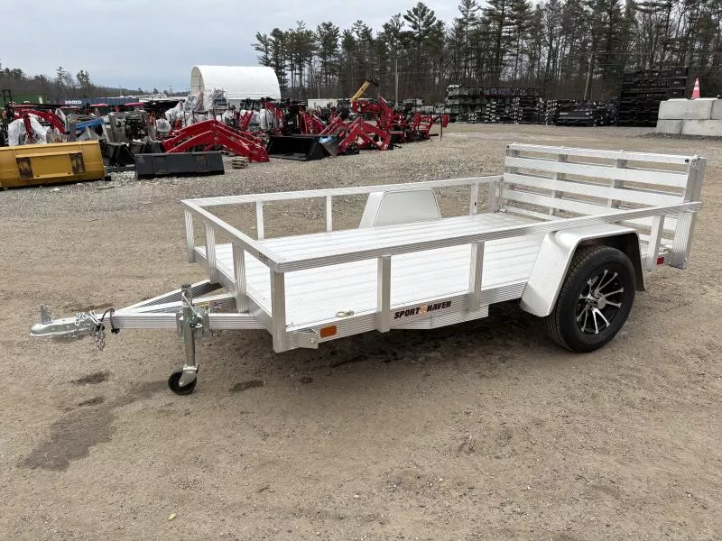 2026 Sport Haven 6x10 3K Deluxe Aluminum Utility Trailer w/Aluminum Decking & Folding Ramp 