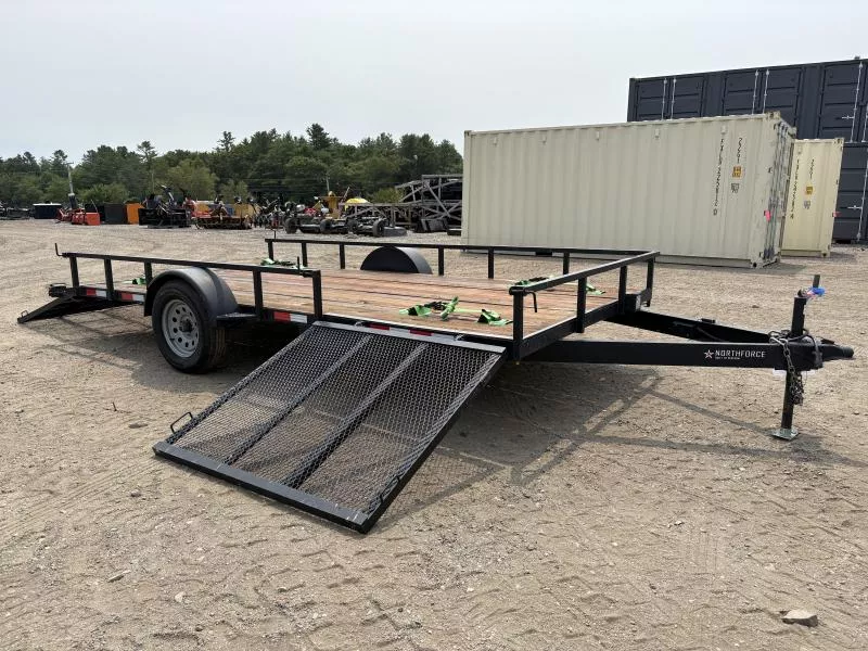 2023 North Force MFG 7x14 ATV UTV Utility Trailer w/Rear & Side Ramp Gates 
