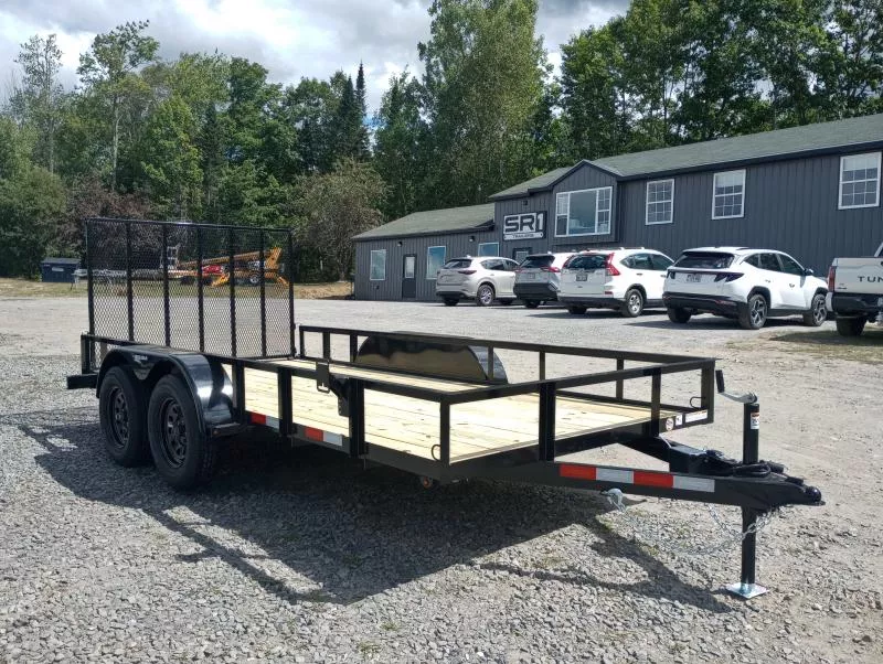 2026 Triple Crown Trailers 6x14 Powder Coated Utility Trailer w/Spare Tire Mount, Rear Ramp Gate