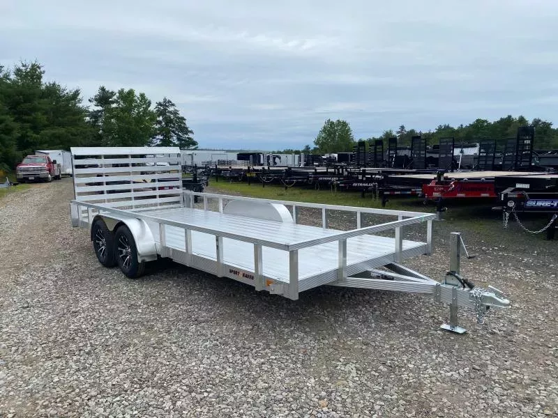 2026 Sport Haven 7x18 Aluminum 7K Deluxe Landscape Trailer w/Fold Flat Rear Ramp
