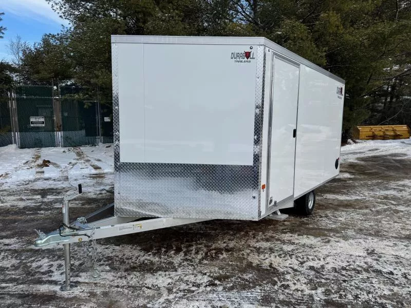 2026 Durabull Trailers 101x12 Aluminum Enclosed 2-Place Multi-Sport Snowmobile Trailer w/Snow Package
