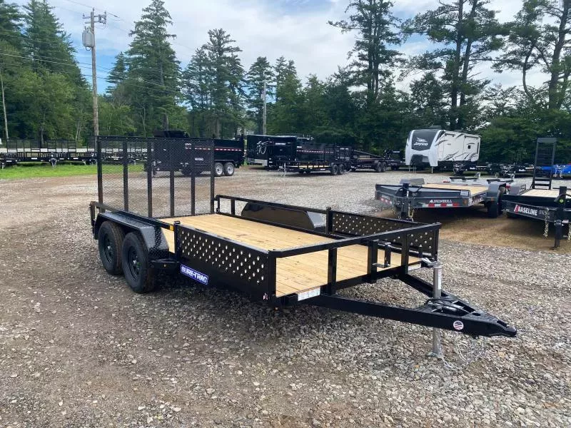 2026 Sure-Trac 7x14 Powder Coated 7K Tube Top ATV/Utility Trailer w/Side Load Ramps