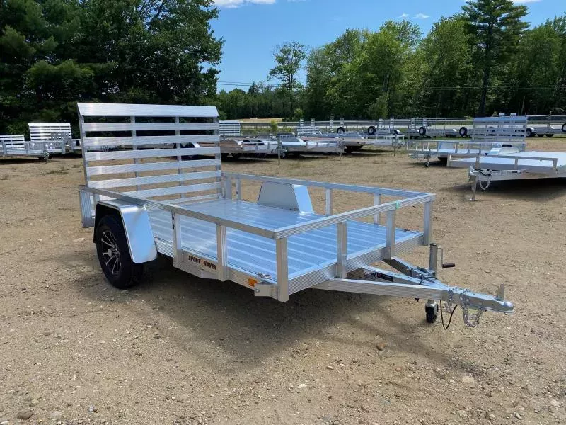 2026 Sport Haven 6x10 Deluxe 3K Aluminum Utility w/Fold Flat Rear Ramp Gate
