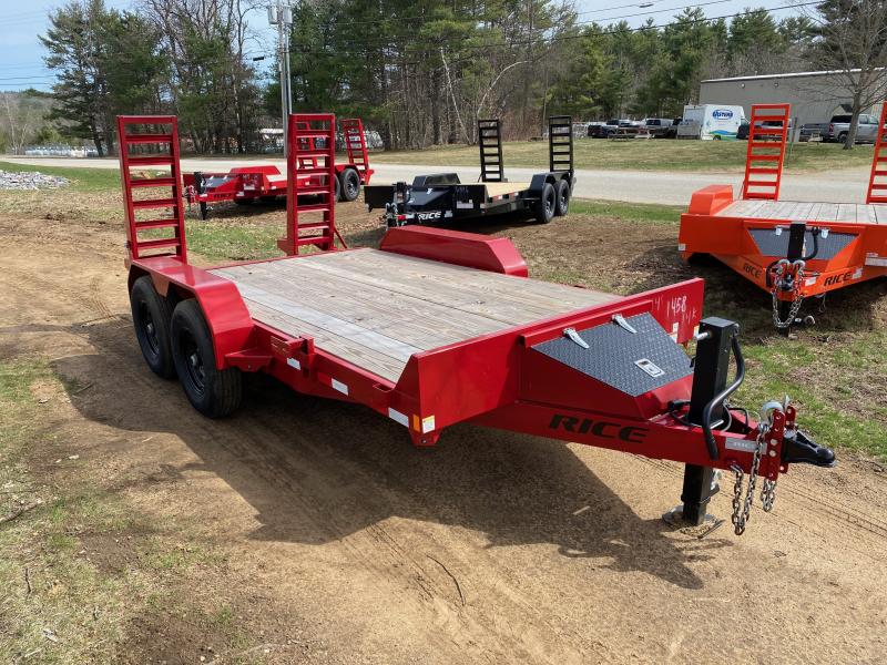 2024 Rice Trailers 7x14 14K LowPro Equipment Trailer w/Ramps & Toolbox